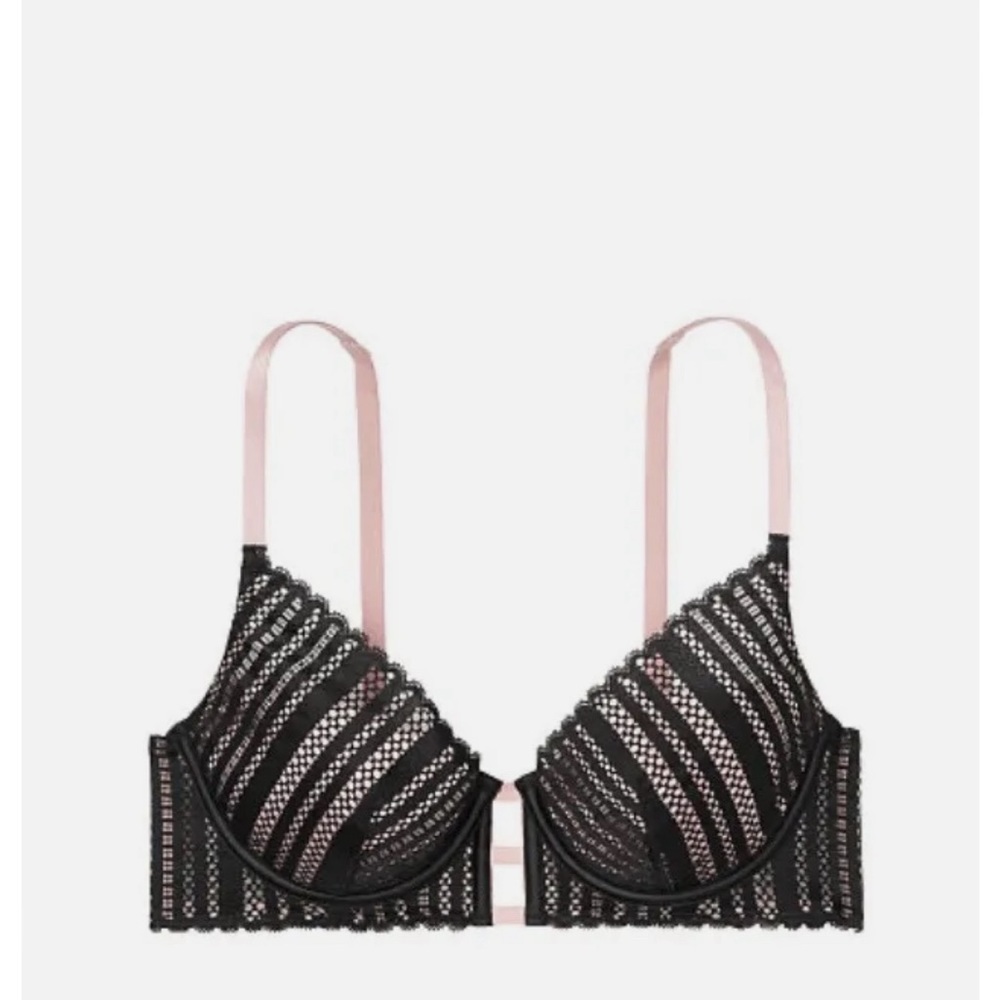 Victoria's Secret Luxe Lingerie Lace Lightly Lined Plunge Bra size 36C